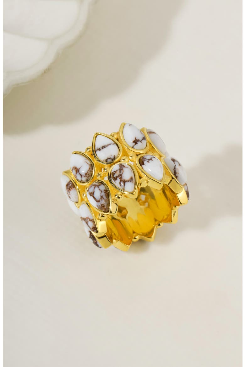 Wild Horse Layered Turquoise Ring, Alternate, color, WHITE
