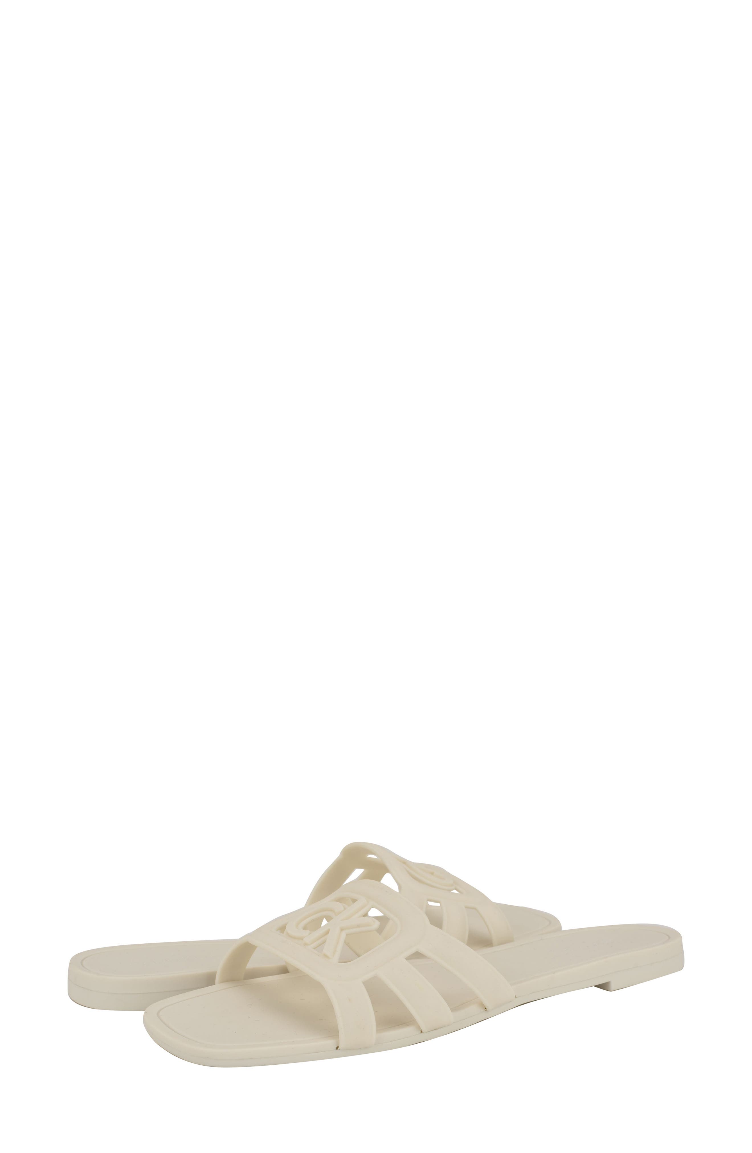 Calvin Klein Yoana Slide Sandal, Alternate, color, White