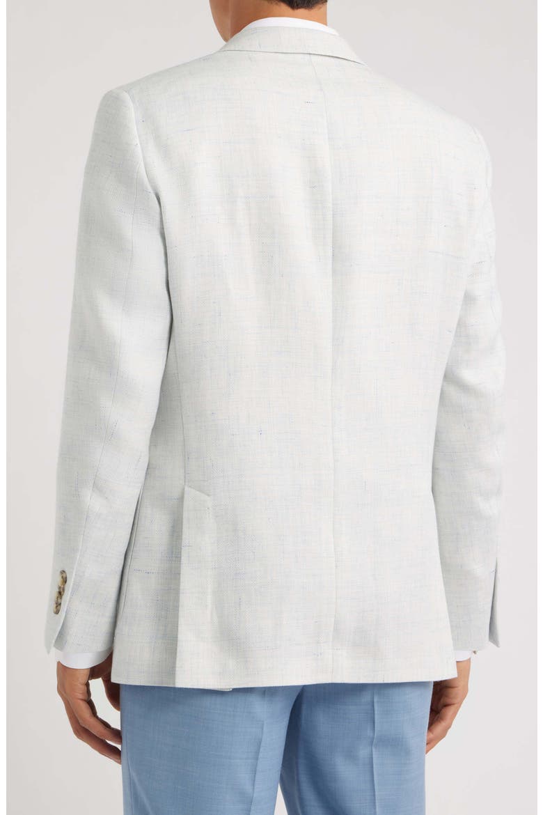 Hyperlight Soft Light Blue Mélange Wool & Linen Blend Sport Coat, Alternate, color, LIGHT BLUE