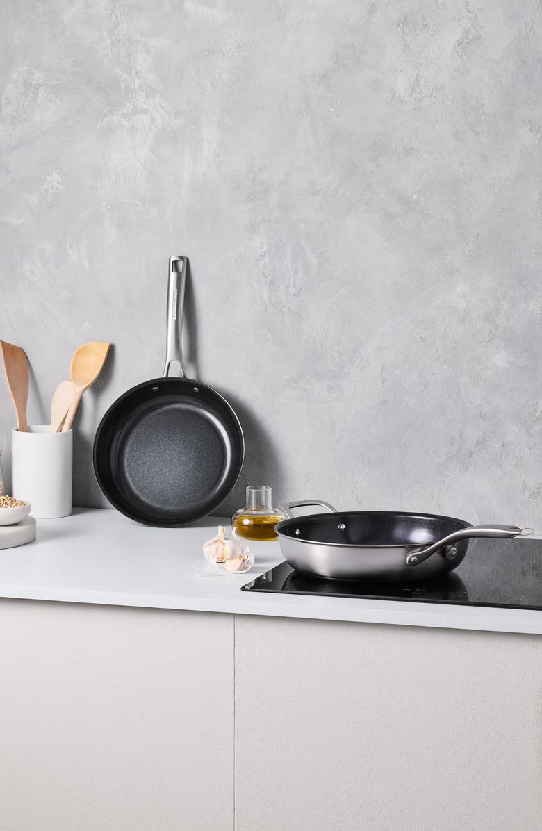 Le Creuset Essential Stainless Steel Set of 2 Nonstick Frying Pans, Alternate, color, Stainless Steel