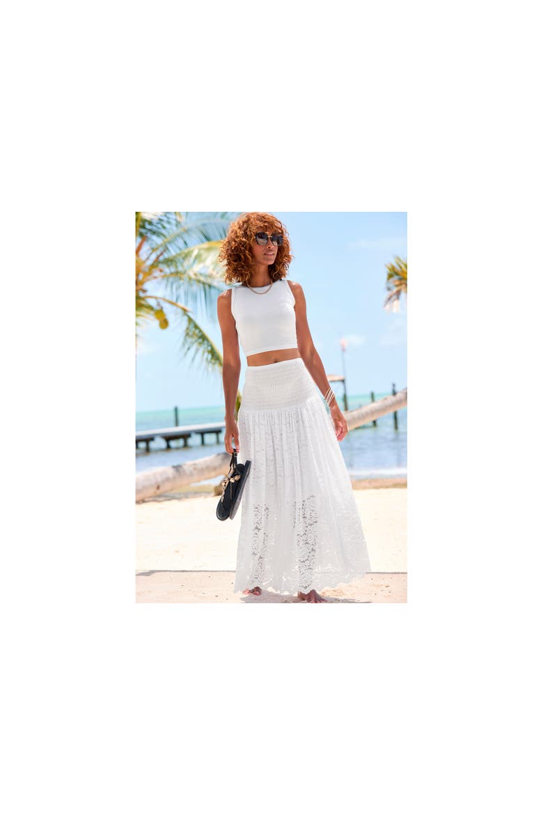Convertible Lace Dress, Alternate, color, White