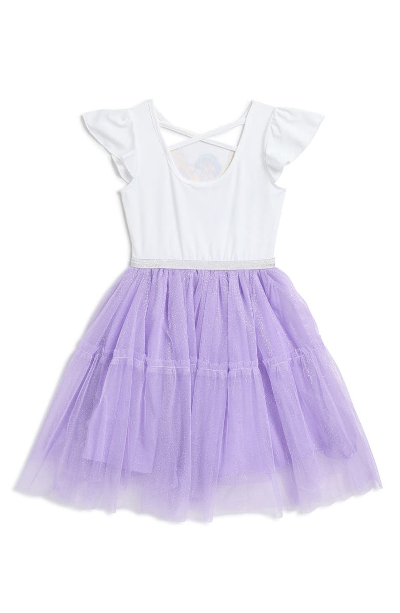 Happy Threads Kids' Disney<sup>®</sup> Princess Tutu Dress, Alternate, color, Purple Ivory Multi
