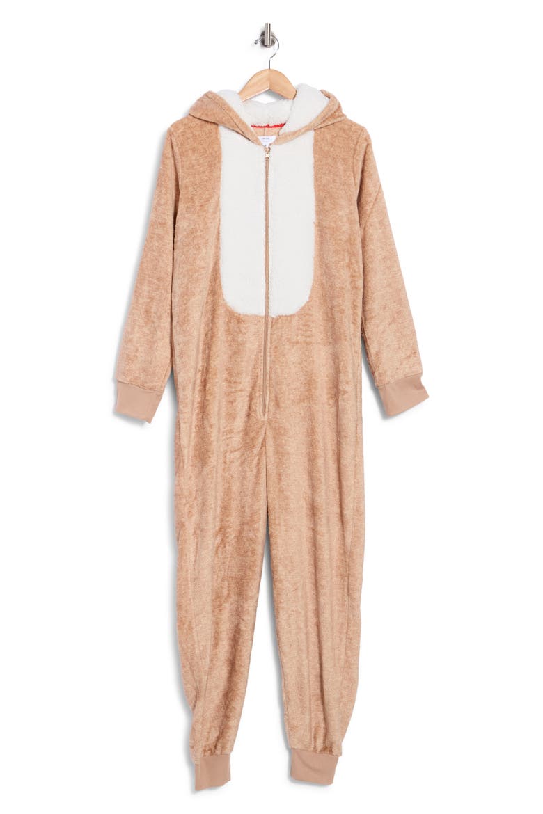 Hooded Jumpsuit, Alternate, color, REINDEER HEATHER