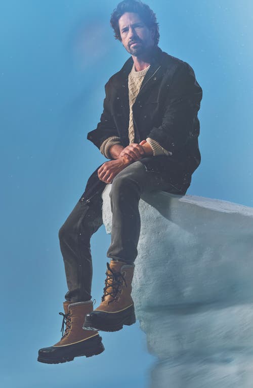 Sorel Caribou Horizon Gtx Genuine Shearling Boot In Burgundy