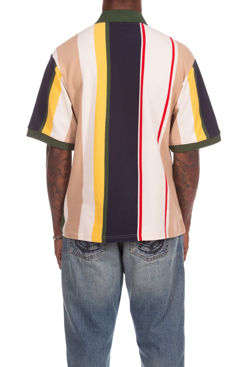 Outback Stripe Polo, Alternate, color, SESAME