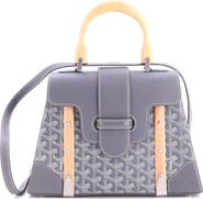 Pre-Owned Goyard Saigon Top Handle Bag Coated Canvas with Leather PM
