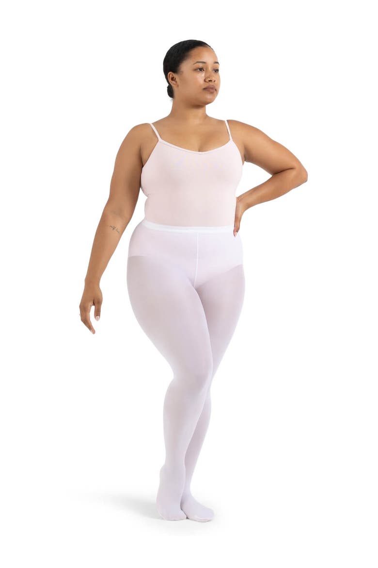 Ultra Hold Plus Size Footed Tight, Alternate, color, white