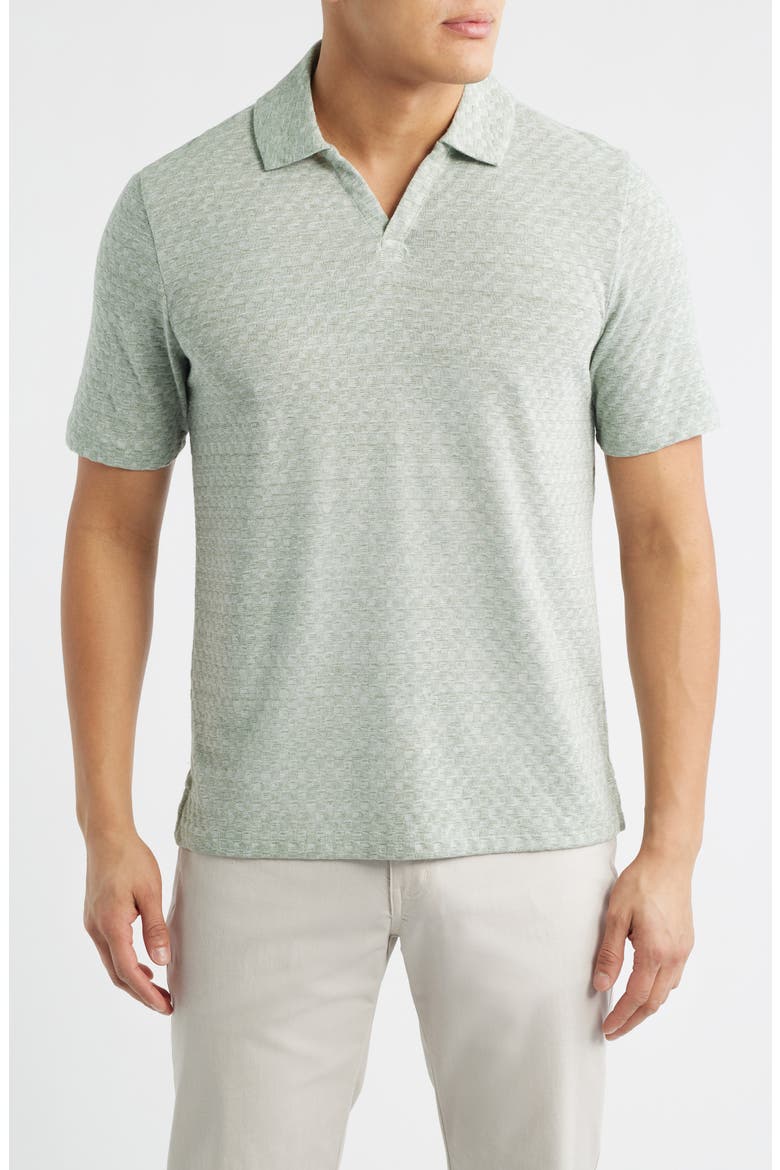 Sedona Basketweave Knit Polo, Main, color, SAGE BASKETWEAVE