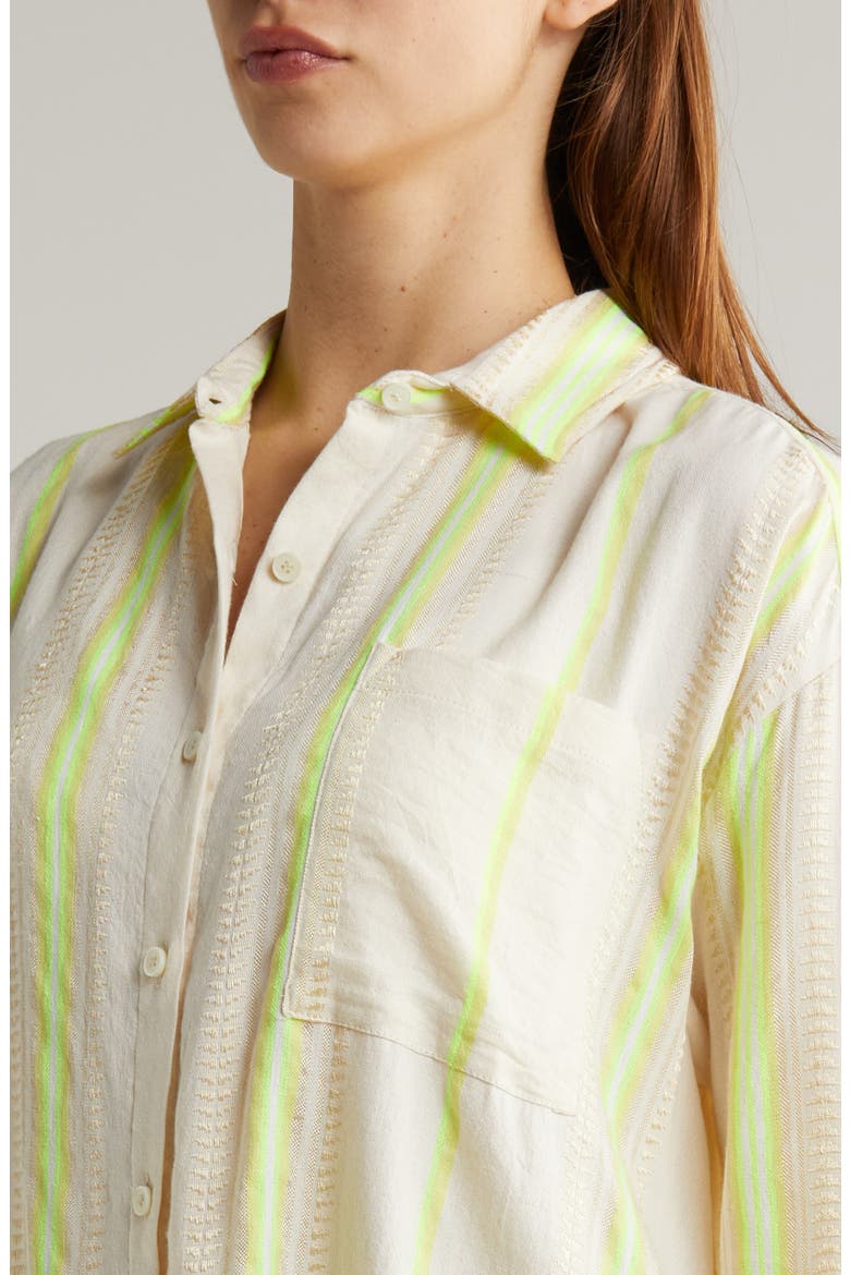 Mariam Cotton Blend Cover-Up Tunic, Alternate, color, LOMI KEYLIME