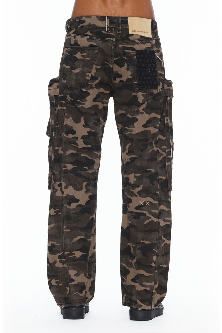 Grunge Camo Baggy Fit Cargo Jeans, Alternate, color, JAVA CAMO