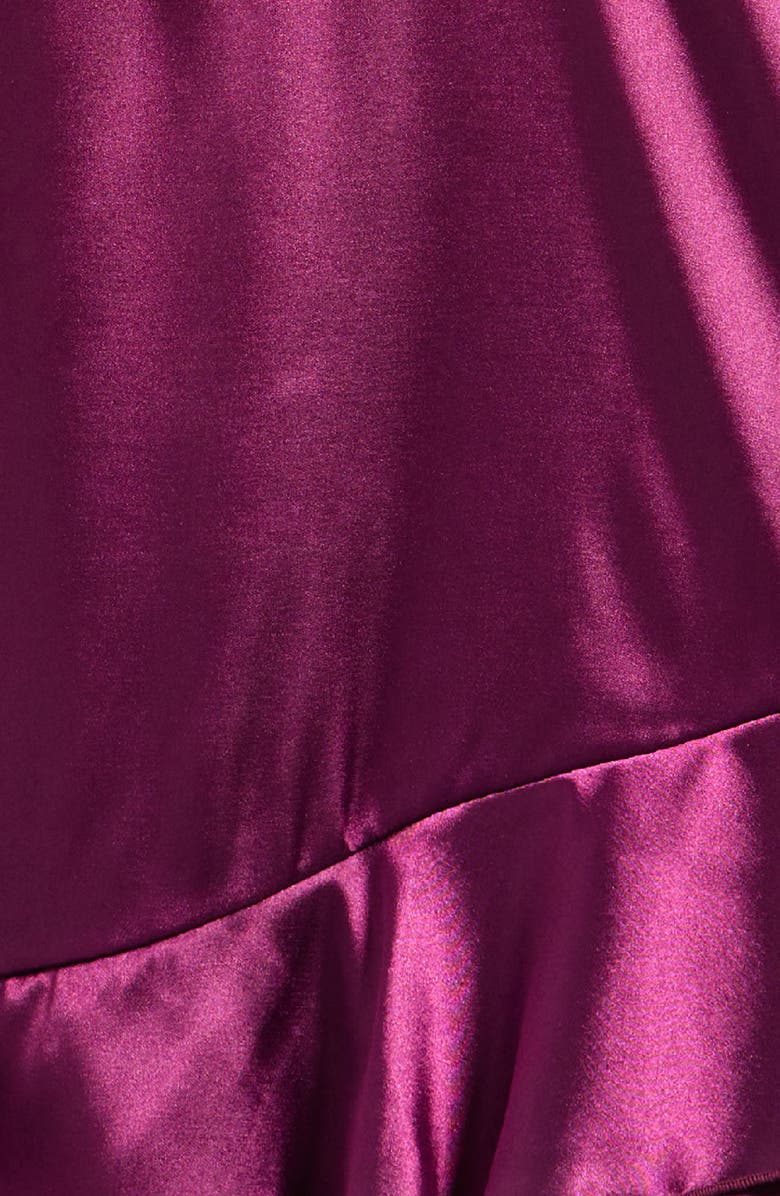 Ava 
Yelly Kids
 Ruffle Satin Dress, Alternate, color, Wine