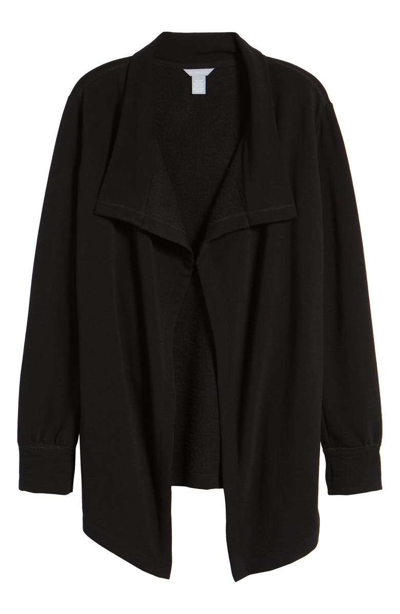 Caslon<sup>®</sup> Off-Duty Fleece Knit Cardigan, Alternate, color,