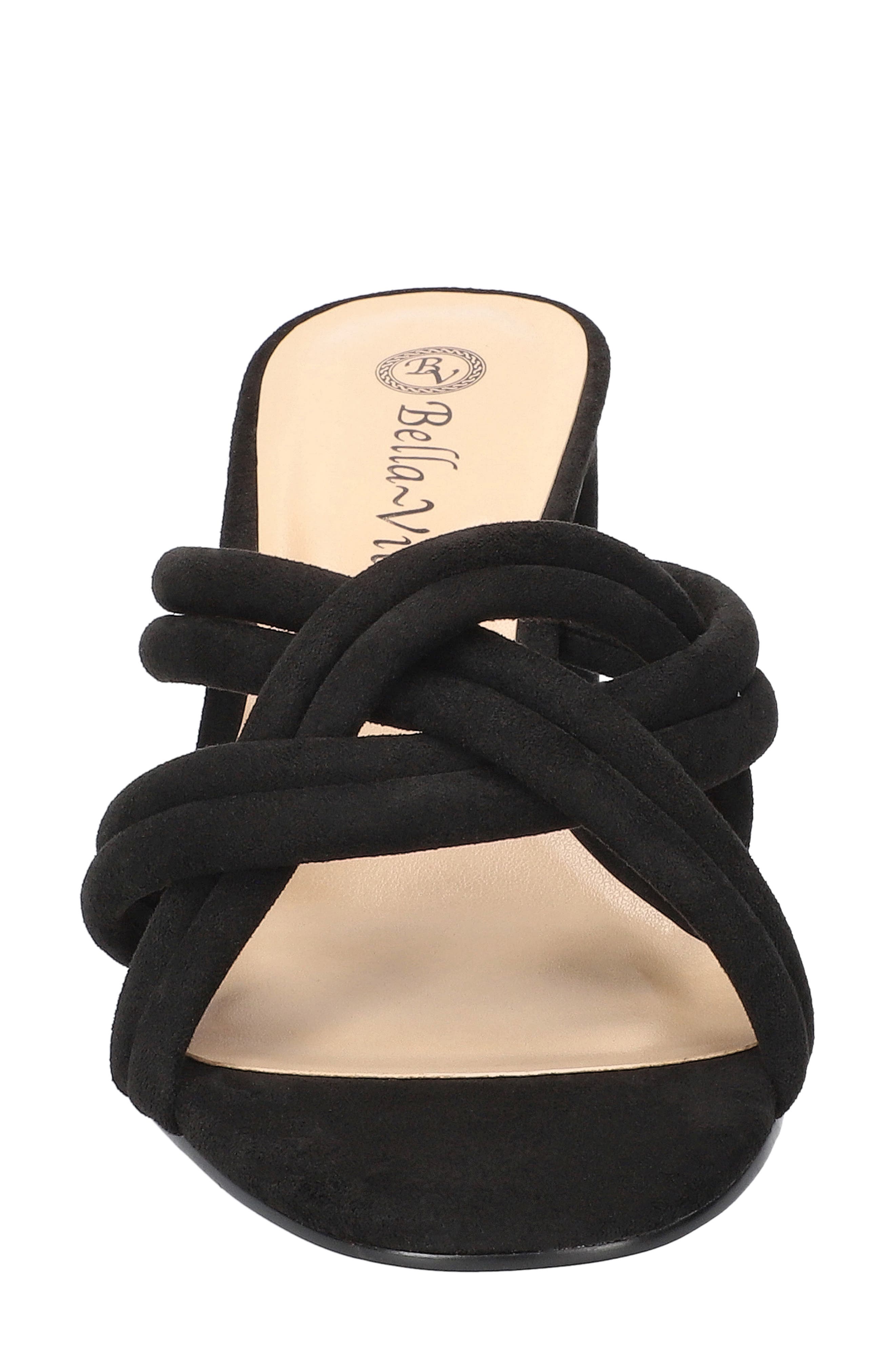 Bella Vita Carmen Slide Sandal, Alternate, color, Black Suede