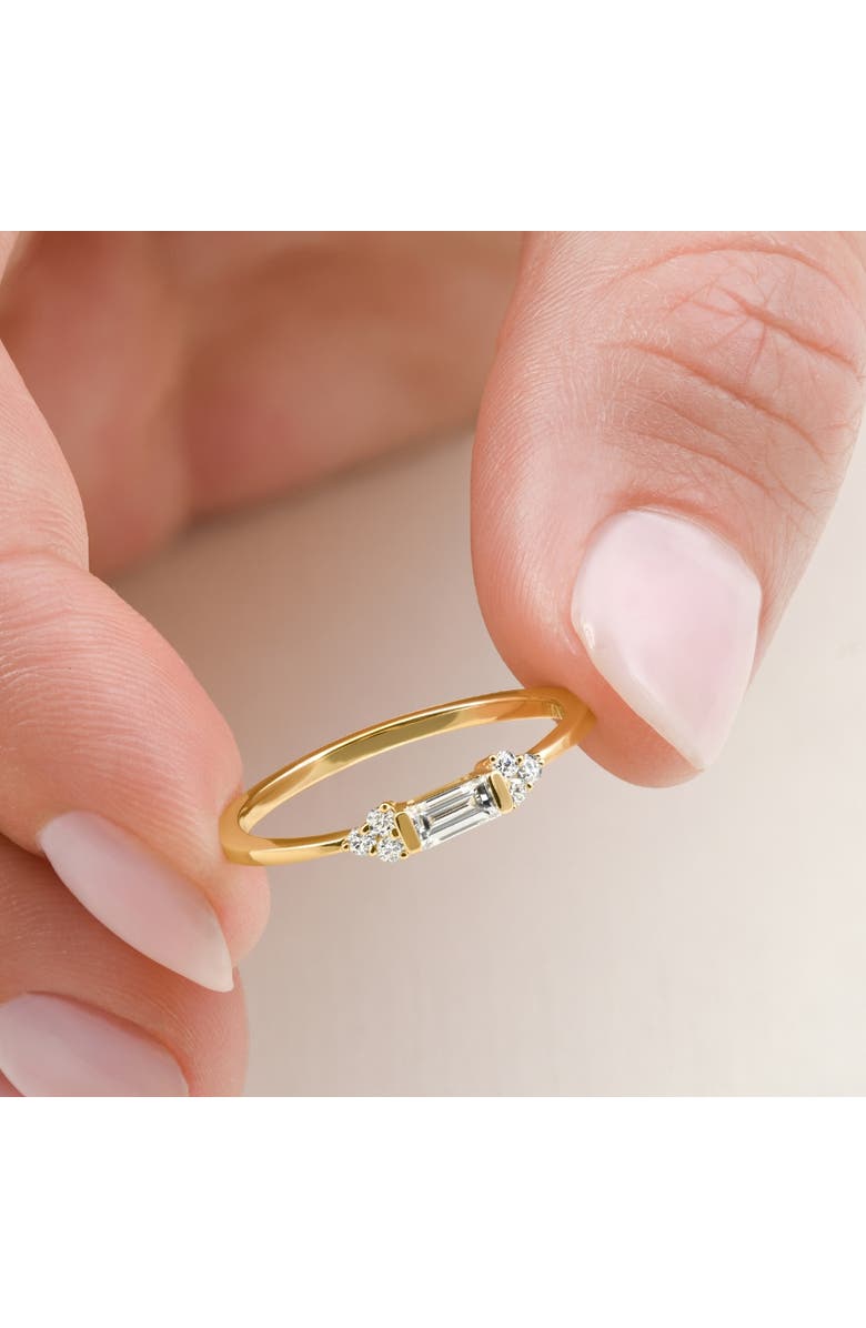 Bliss Diamond Emerald Diamond Stackable Wedding Ring Women Anniversary Band 14k Gold Lab Grown, Alternate, color, 14K White Gold