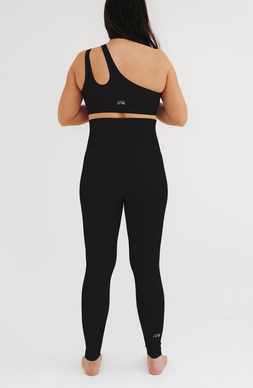 Axk Athletic Maternity Legging With Supportive Belly Band In Black