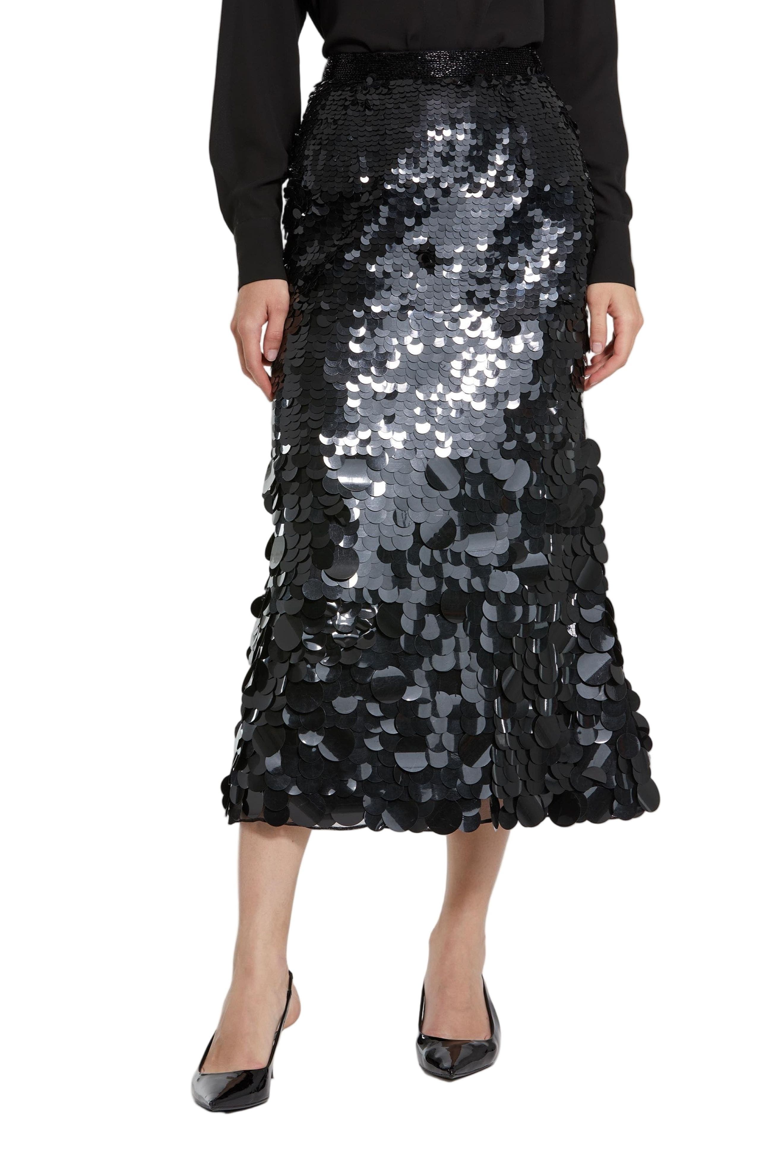 Paillette Sequin Midi Skirt