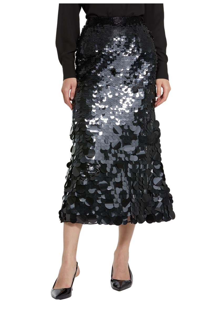Mac Duggal Paillette Sequin Midi Skirt, Main, color,