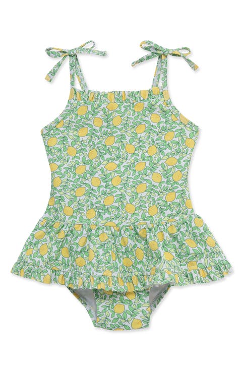 Lemon Smocked UPF 50+ One-Piece Swimsuit (Baby)