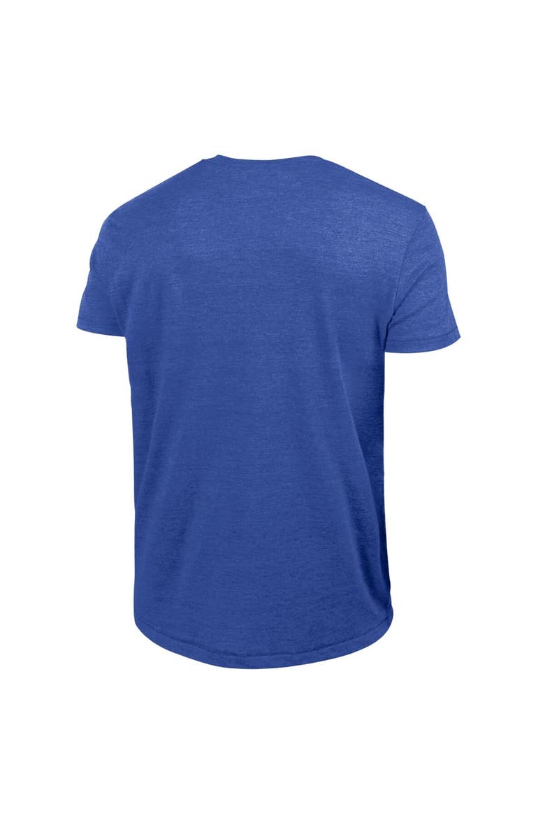 Men's Champion  Royal New York Mets Cooperstown Wordmark Lockup Tri-Blend T-Shirt, Alternate, color, Royal