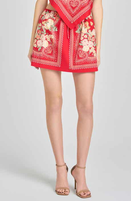 Luna Scarf Print Miniskirt