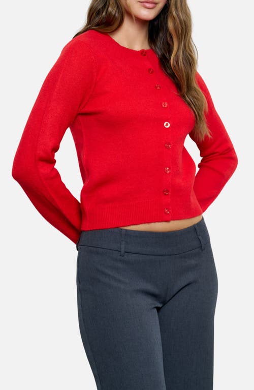 Blu Pepper Button Down Cardigan In Red