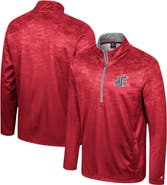 COLOSSEUM Men's Colosseum Crimson Washington State Cougars The Machine Half-Zip Jacket