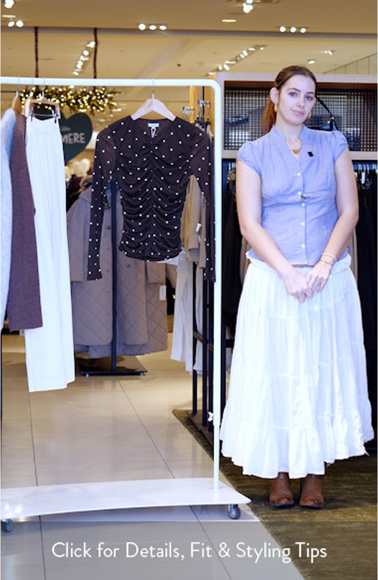 Georgina Dot Ruched Top, sales video thumbnail