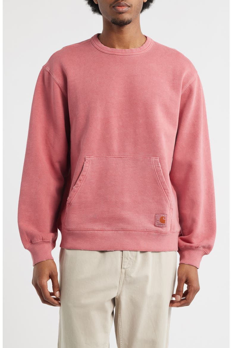 Torion Distressed Sweatshirt, Main, color, MARSALA (GRIND WASH)