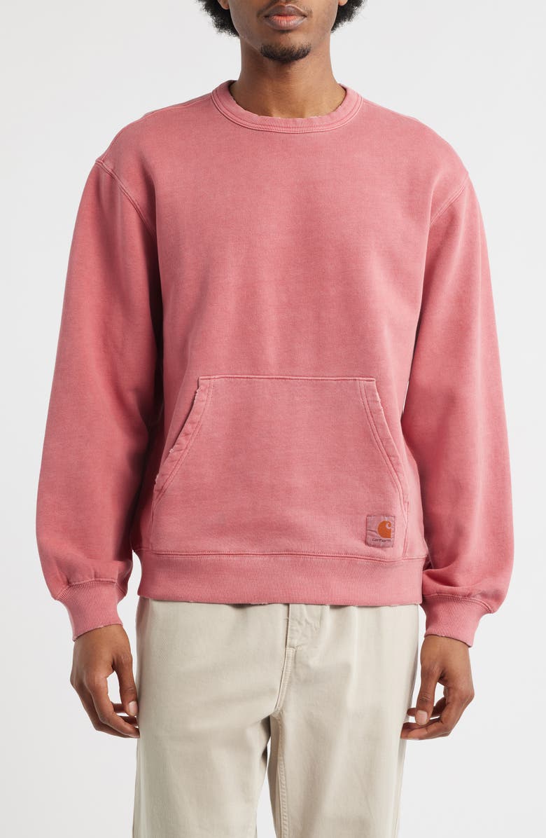 Carhartt Work In Progress Torion Distressed Sweatshirt, Main, color, Marsala (Grind Wash)