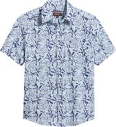Johnston & Murphy Hampton Stretch Cotton Short Sleeve Button-Up Shirt