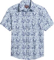 Johnston & Murphy Hampton Stretch Cotton Short Sleeve Button-Up Shirt