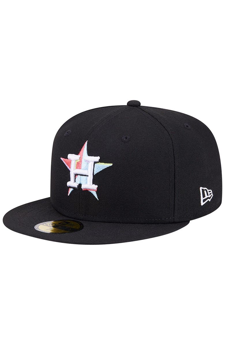 New Era Men's New Era Black Houston Astros Multi-Color Pack 59FIFTY Fitted Hat, Alternate, color, 