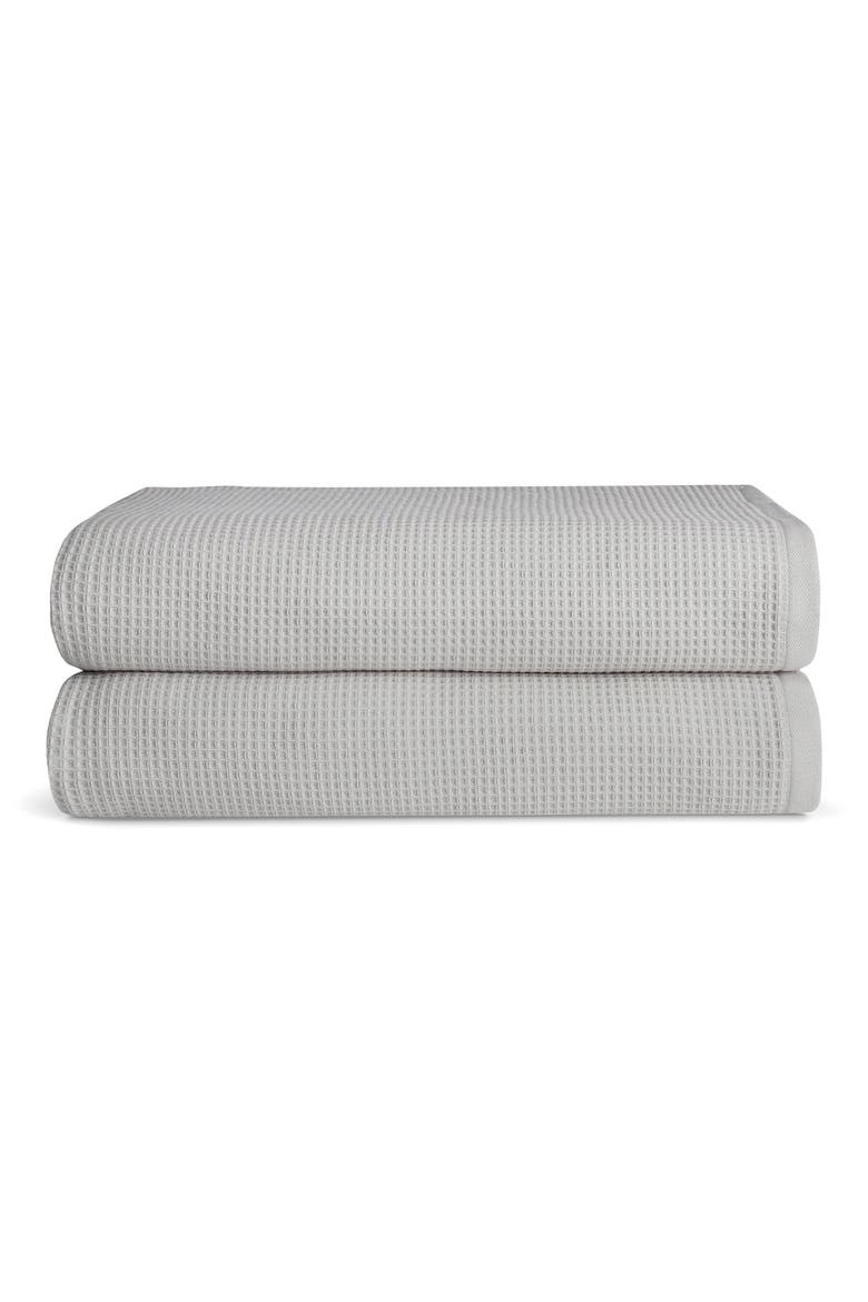Waffle Bath Towel, Main, color, LIGHT GREY