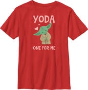 Star Wars Boy's Star Wars Valentine's Day Yoda One for Me Simple  Graphic T-Shirt