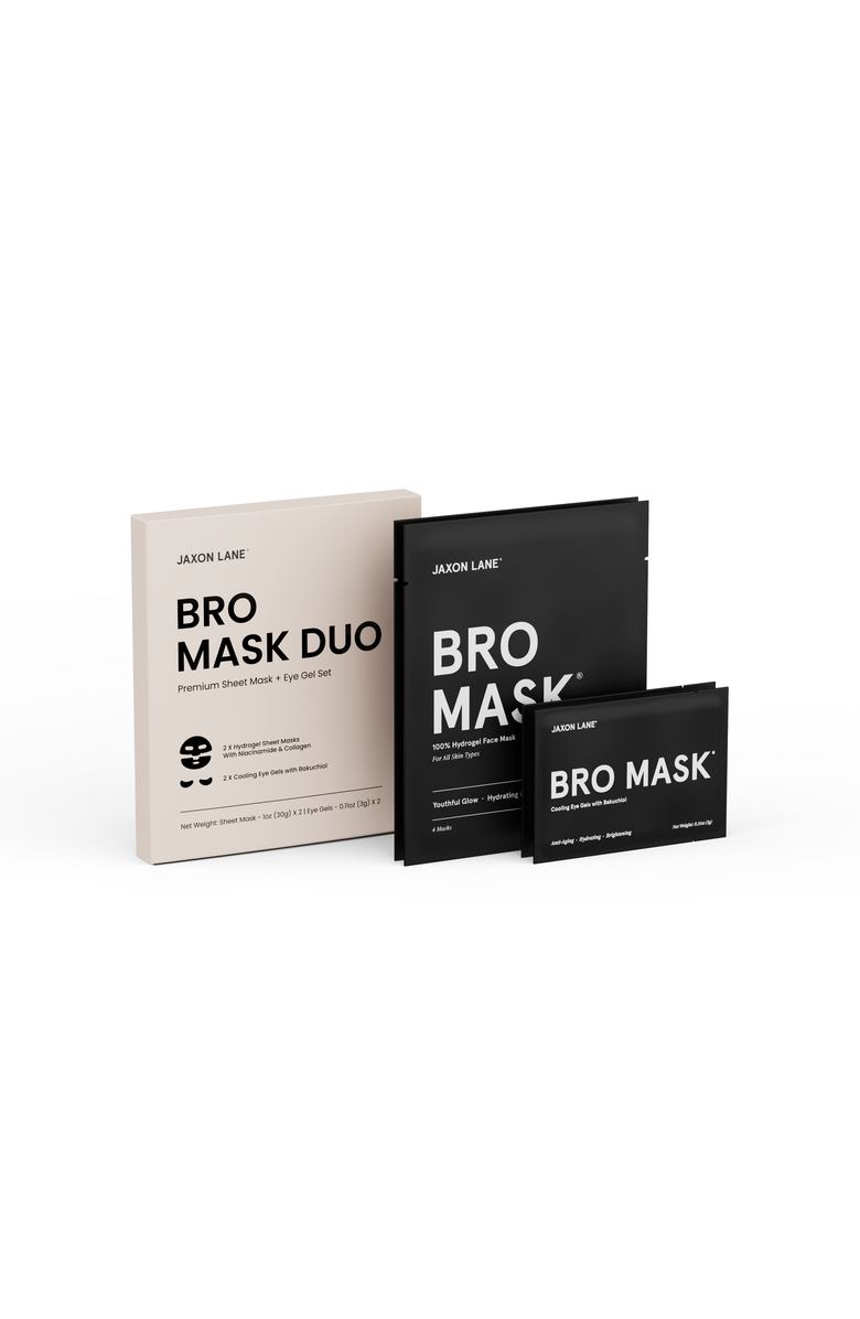 JAXON LANE Bro Mask Hydrating Cooling Sheet & Eye Mask Set, Main, color, NO COLOR