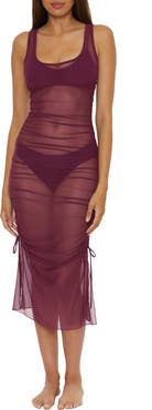 Becca Muse Sheer Mesh Cover-Up Dress
