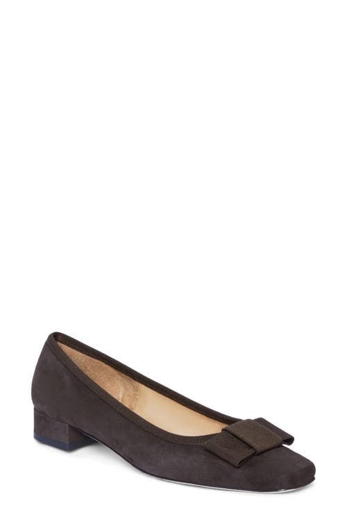 ANN MASHBURN Bridgette Flat in Choco Suede 