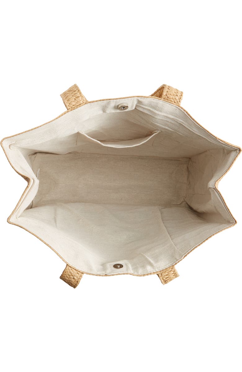 BTB Los Angeles Salty as a Beach Straw Tote, Alternate, color,