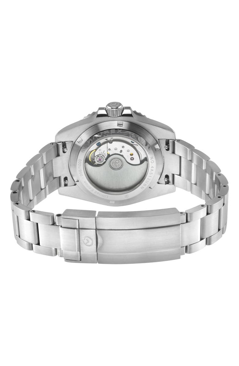 GEVRIL Barracuda Bracelet Watch, Alternate, color, Silver/Blue/Black