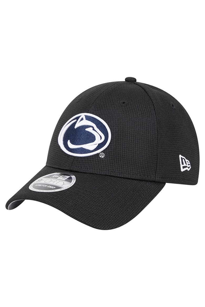 Men's New Era Black Penn State Nittany Lions Pivot 9FORTY Stretch-Snap Adjustable Hat, Main, color, Black