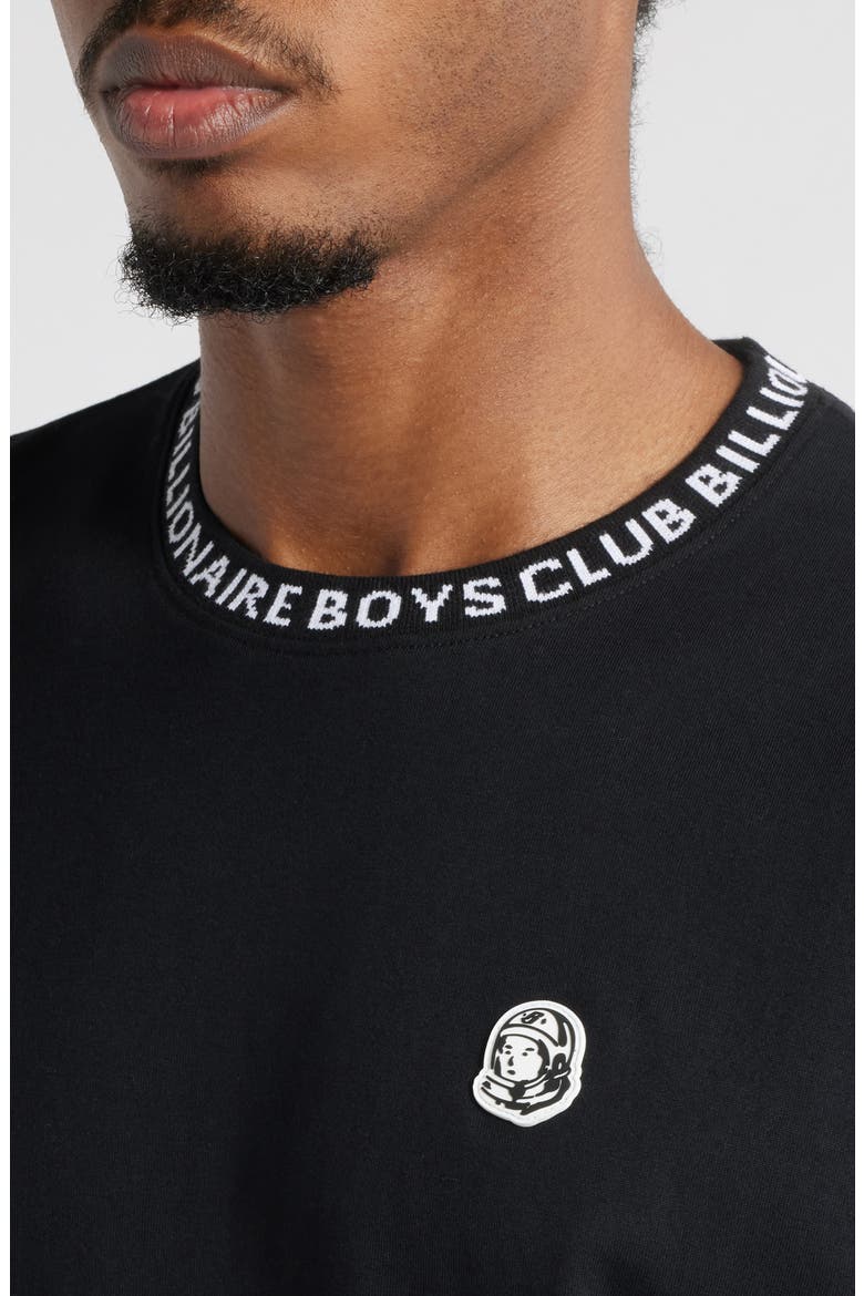 BB Wrapped Cotton Crewneck T-Shirt, Alternate, color, BLACK