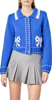 English Factory Bow Cardigan