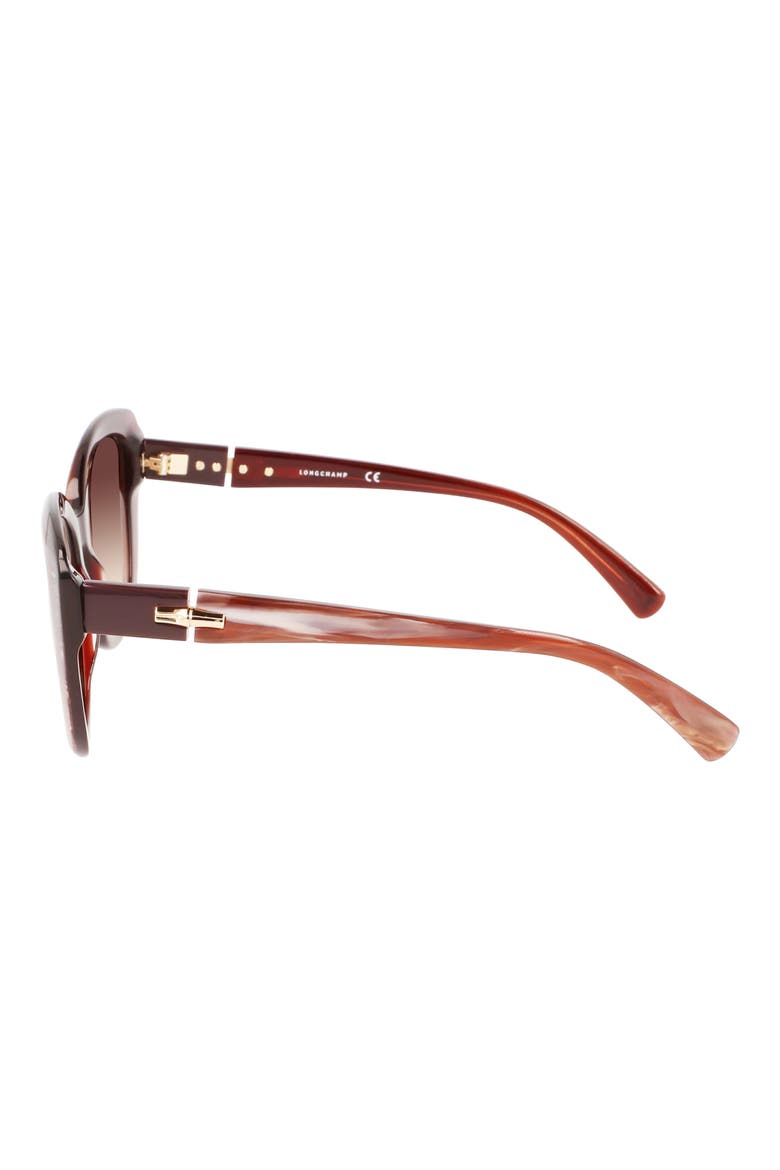 Roseau 54mm Butterfly Sunglasses, Alternate, color, RED MARBLE