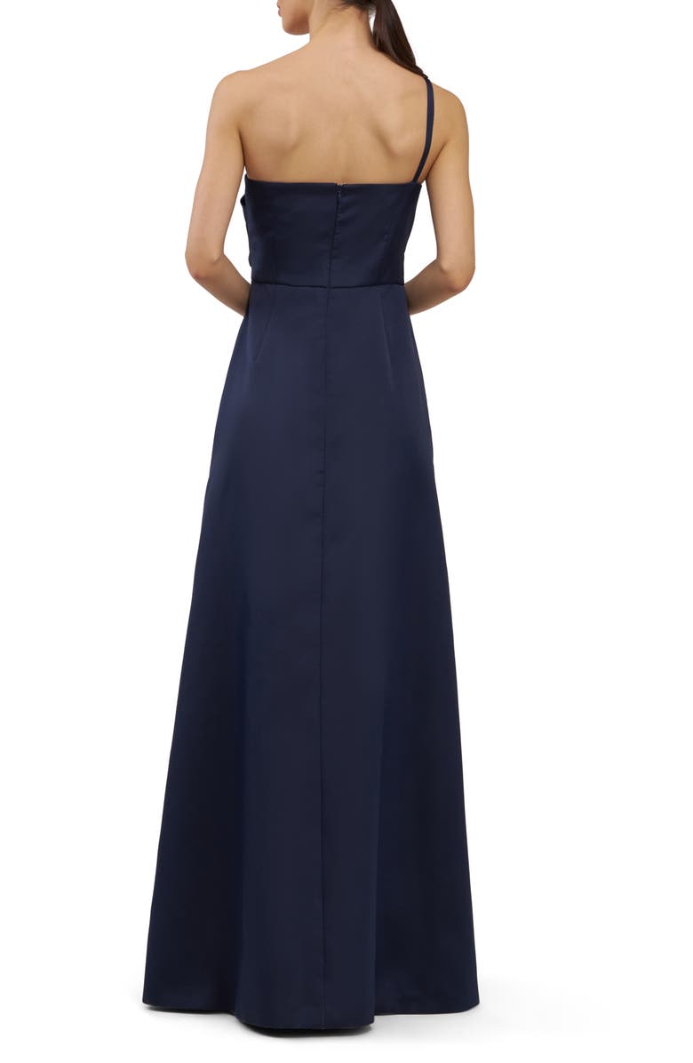 Kay Unger Jillian One-Shoulder Gown, Alternate, color, Dark Midnight