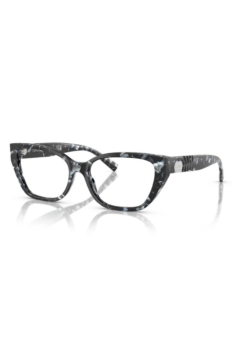 Tiffany & Co. 52mm Cat Eye Optical Glasses, Alternate, color, Havana