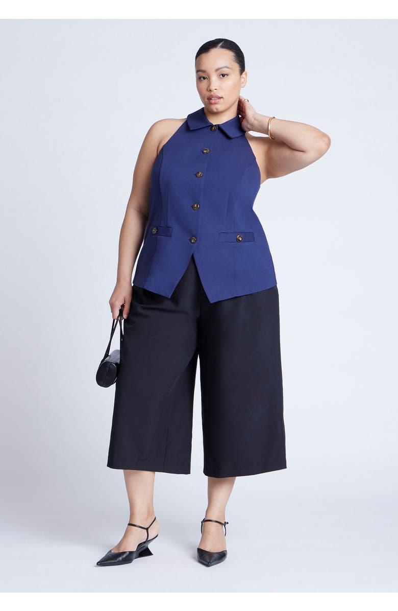 ELOQUII Halter Vest Top, Alternate, color, 