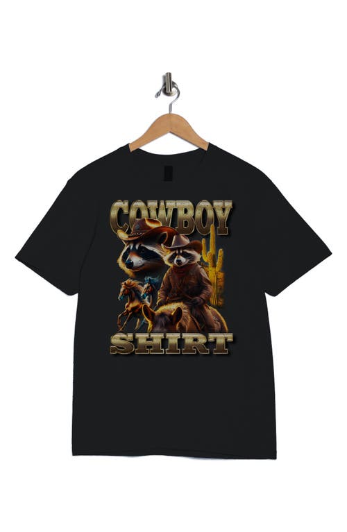 Monster Digital Bootleg Cowboy Graphic T-shirt In Black
