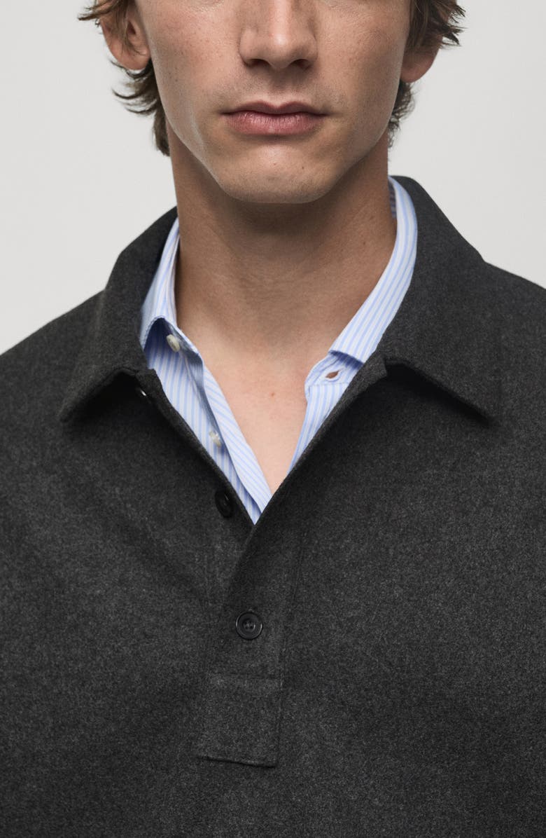 MANGO Regular Fit Polo Sweatshirt, Alternate, color, 