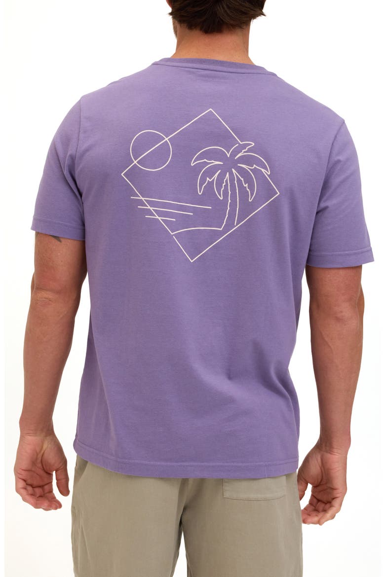 Neon Paradise Cotton Blend Graphic T-Shirt, Alternate, color, DUSK