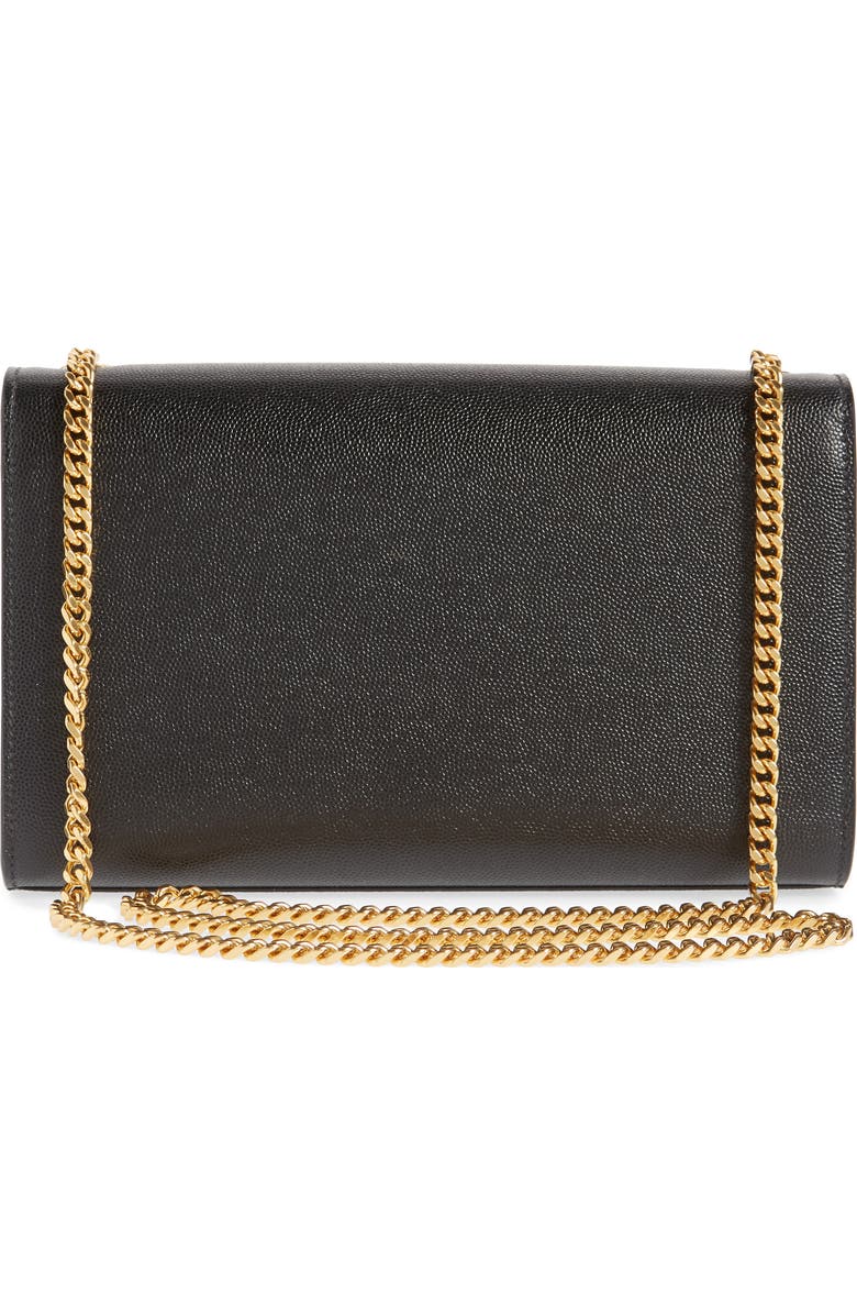 Saint Laurent Medium Kate Leather Wallet on a Chain, Alternate, color,
